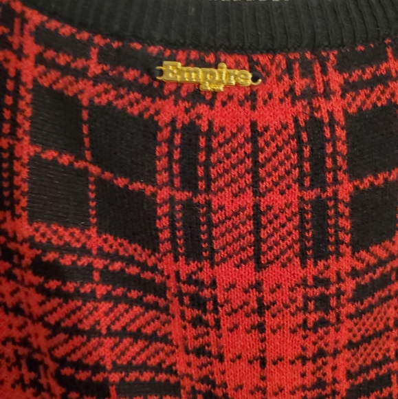FOX EMPIRE COLLECTION PLAID CROP SWEATER - Picture 4 of 4